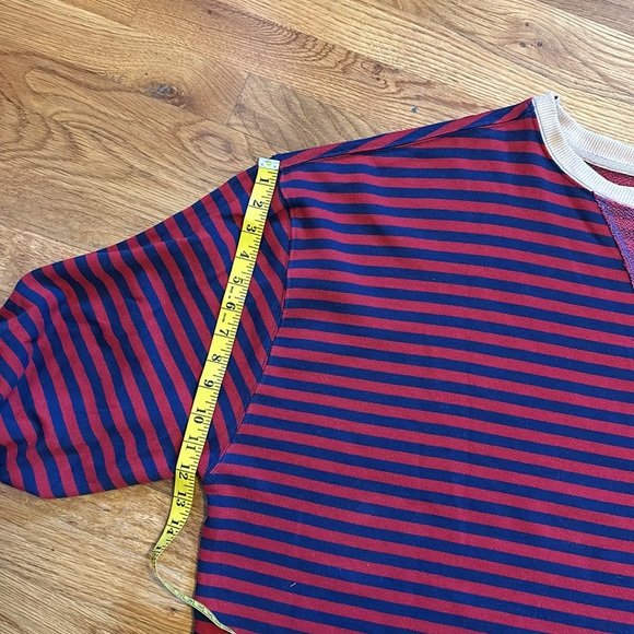 Free People EUC worn once! Classic Striped Oversized Crewneck Sweatshirt Size - Picture 5 of 9